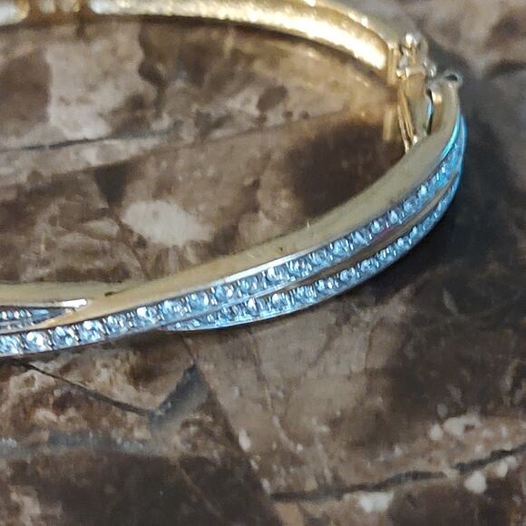 Swarovski Gold Tone Bracelet with Crystal Accents - Picture 11 of 14